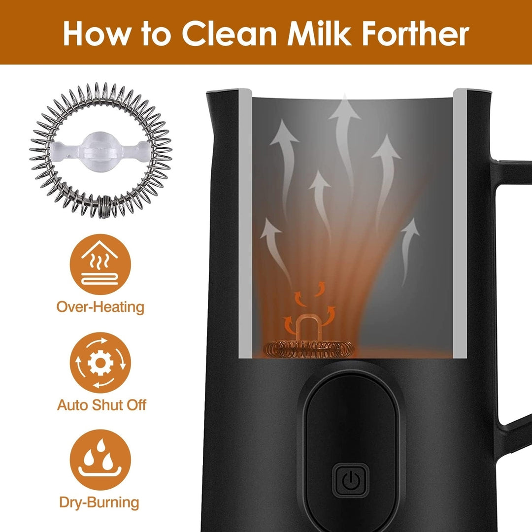 Electric Milk Frother Steamer 4 in 1 Multifunctional Hot Cold Milk Foam Maker 19.95OZ Automatic Quiet Milk Warmer Latte Image 11