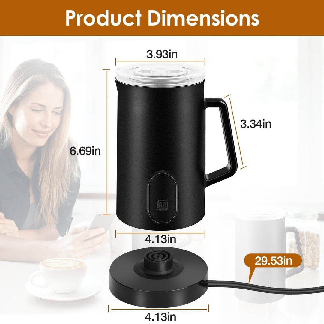 Electric Milk Frother Steamer 4 in 1 Multifunctional Hot Cold Milk Foam Maker 19.95OZ Automatic Quiet Milk Warmer Latte Image 12