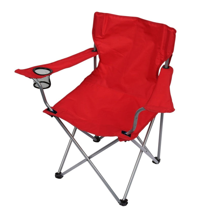 Foldable Beach Chair with Detachable Umbrella Armrest Adjustable Canopy Stool with Cup Holder Carry Bag for Camping Image 6