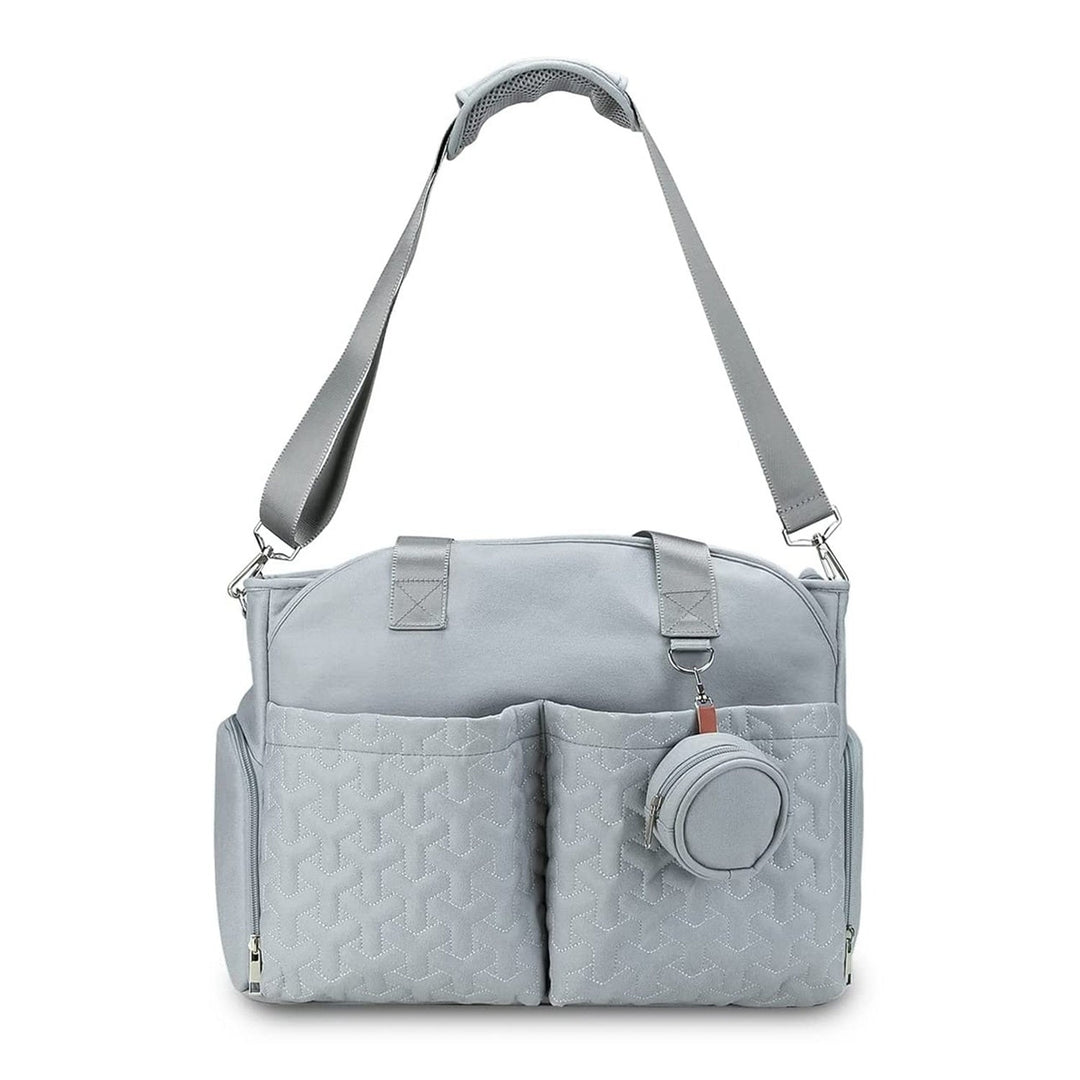 Breast Pump Bag Diaper Tote Bag with Detachable Shoulder Strap Side Pocket Free Baby Bibs Image 6