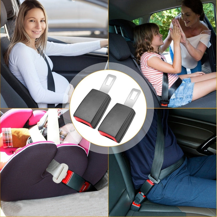 2Pcs Universal Car Extension Socket Buckles Auto Safety Extender Clip Alarm Stopper Comfortable For Pregnant Work with Image 6