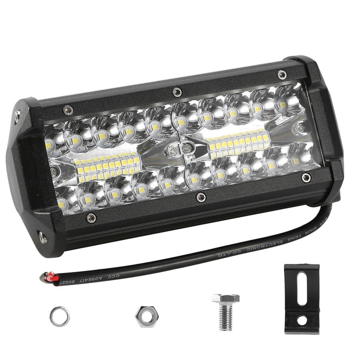 7in LED Light Bar 120W 12000LM LED Work Light Pods Offroad Driving Lights IP67 Waterproof Fog Light Spot Flood Beam Image 1