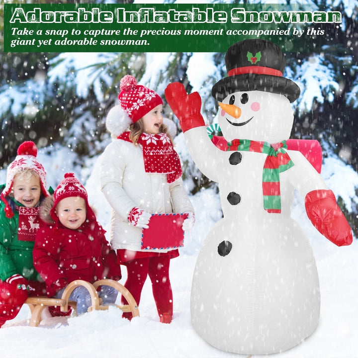 7.9FT Christmas Inflatable Giant Snowman Blow up Light up Snowman Image 2