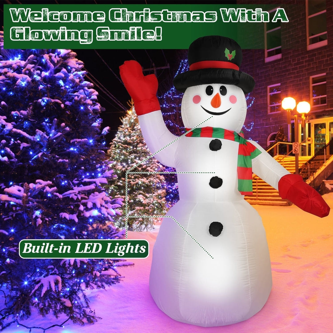 7.9FT Christmas Inflatable Giant Snowman Blow up Light up Snowman Image 3