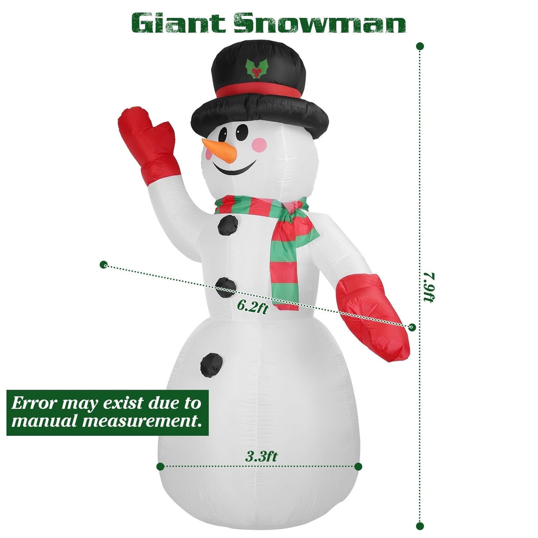 7.9FT Christmas Inflatable Giant Snowman Blow up Light up Snowman Image 7