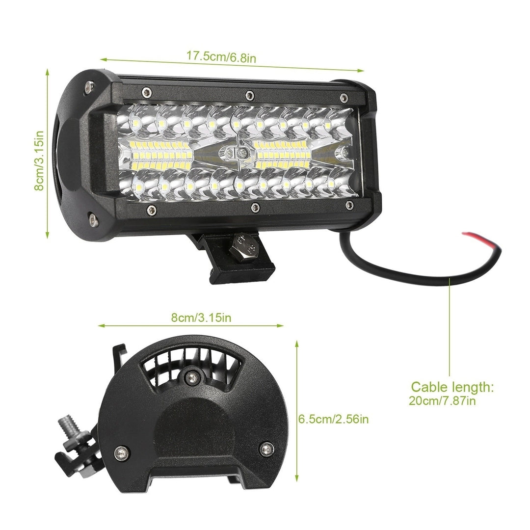 7in LED Light Bar 120W 12000LM LED Work Light Pods Offroad Driving Lights IP67 Waterproof Fog Light Spot Flood Beam Image 9