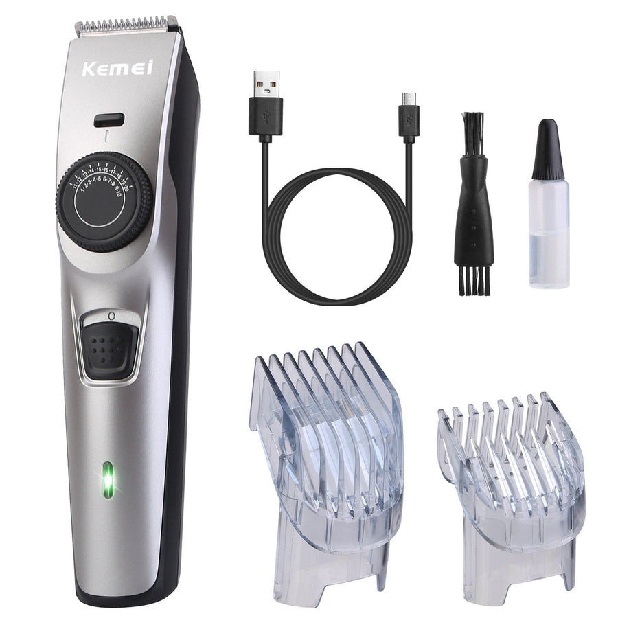 Cordless Beard Trimmer USB Rechargeable Beard Grooming Kit Electric Razor Hair Shaver Clipper with Precision Dial Image 1
