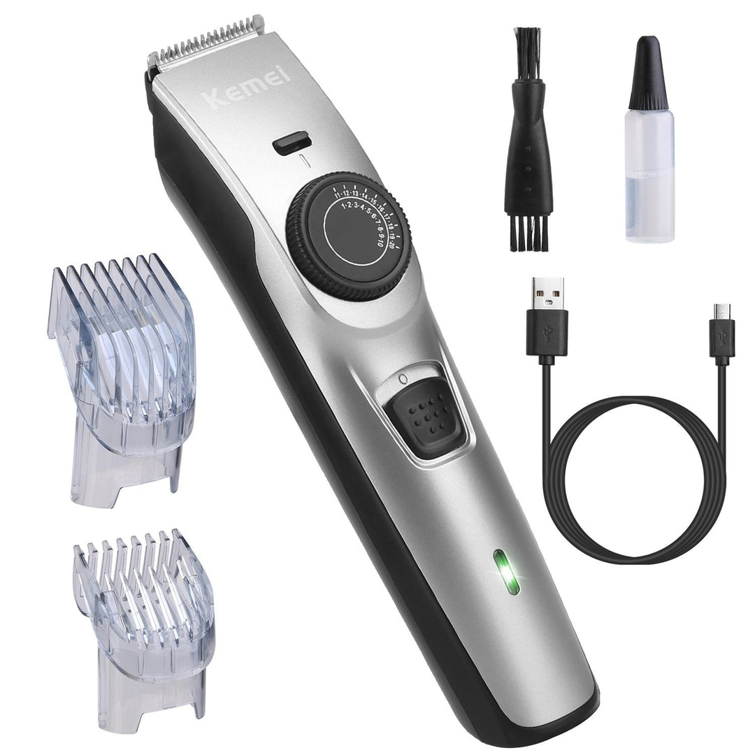 Cordless Beard Trimmer USB Rechargeable Beard Grooming Kit Electric Razor Hair Shaver Clipper with Precision Dial Image 10