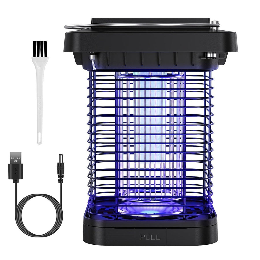 Electric Solar Powered Bug Zapper 1076Sq Feet Range Mosquito Killer Lamp IP65 Waterproof Insect Fly Trap Catcher for Image 1