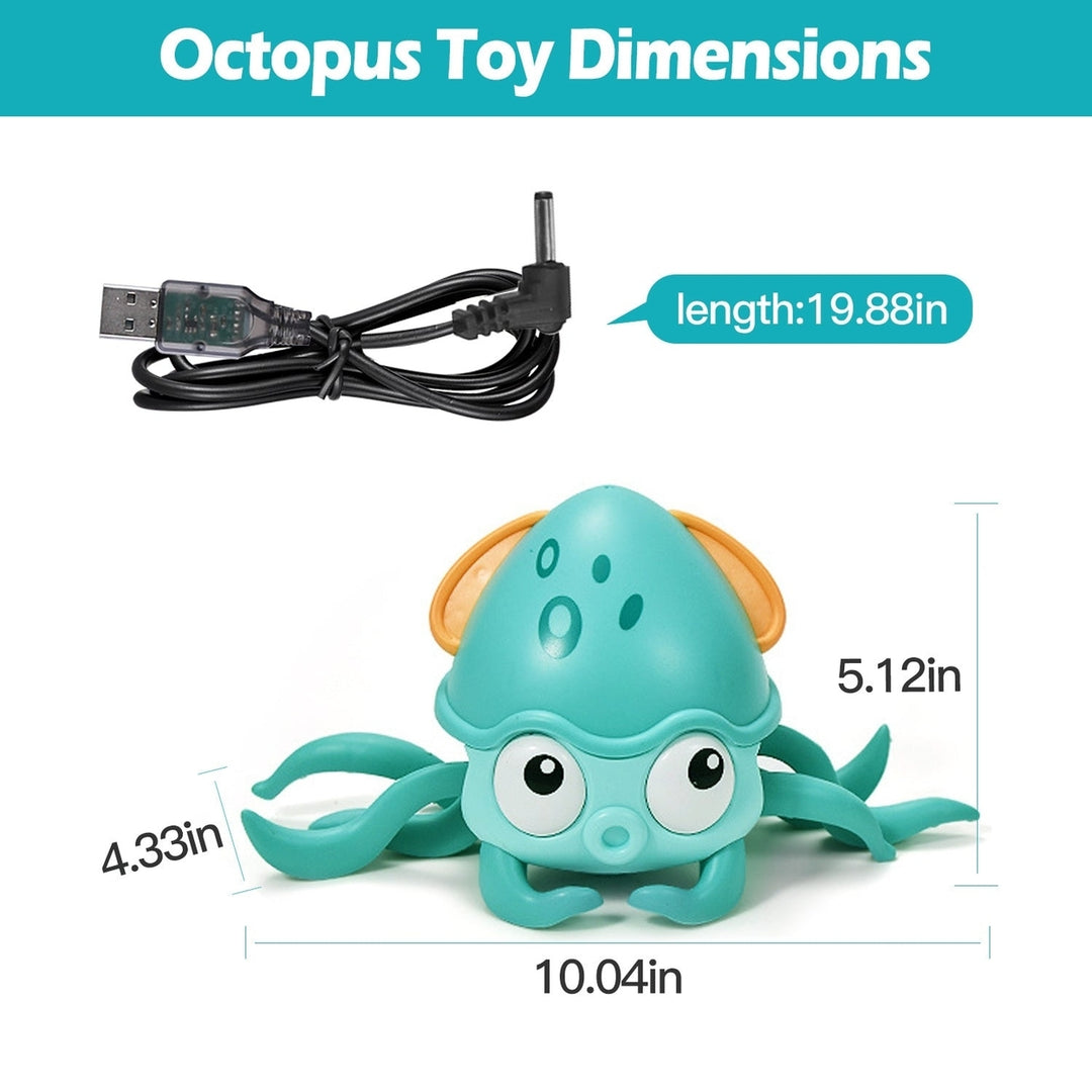 Rechargeable Baby Crawling Octopus Toy with Music LED Lighting Children Electric Moving Walking Kid Toy Obstacle Image 8