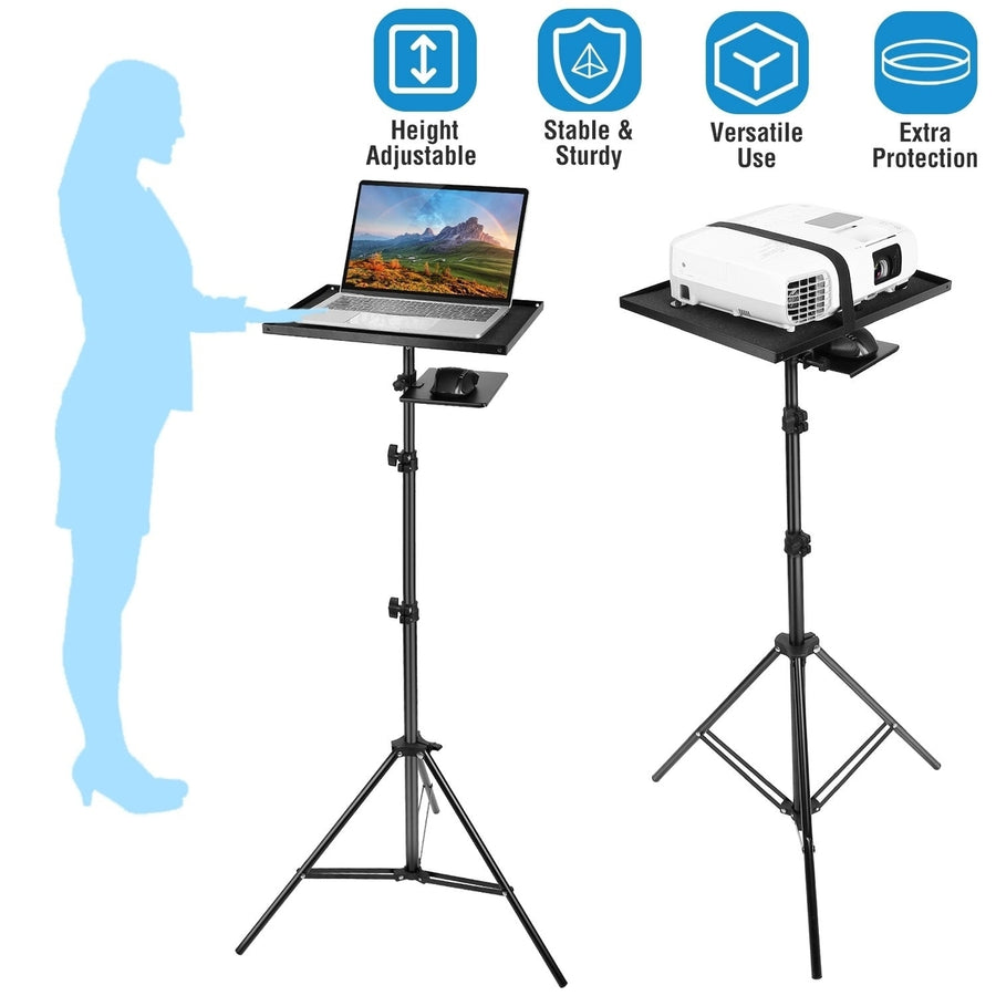 Laptop Projector Tripod Stand Adjustable Height Notebook Floor Stand Portable Computer DJ Equipment Holder Mount Image 1