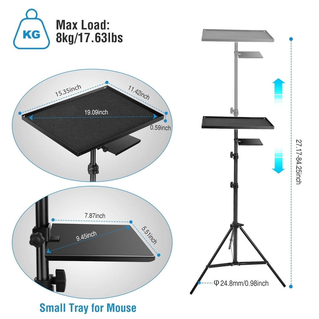 Laptop Projector Tripod Stand Adjustable Height Notebook Floor Stand Portable Computer DJ Equipment Holder Mount Image 6