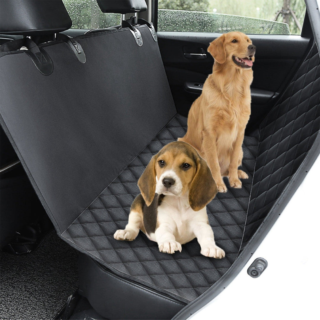 Waterproof Dog Car Seat Cover Scratchproof Pet Hammock Protector Rear Seat Mat Seatbelt Image 6