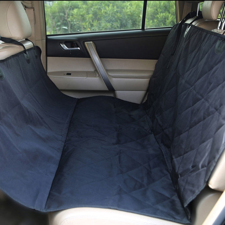 Waterproof Dog Car Seat Cover Scratchproof Pet Hammock Protector Rear Seat Mat Seatbelt Image 11