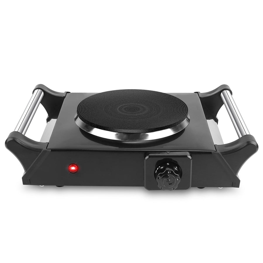 1000W Electric Single Burner Portable Heating Hot Plate Stove Countertop RV Hotplate with 5 Temperature Adjustments Image 1