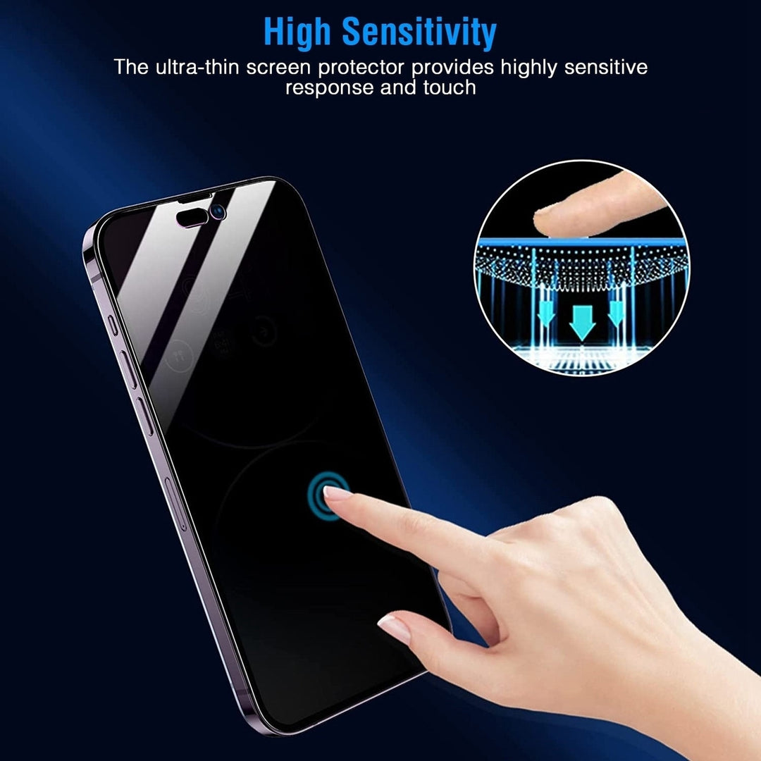 2Pcs Privacy Screen Protectors And 2Pcs Camera Lens Tempered Glass Screen Film Full Coverage Screen Protector Image 11