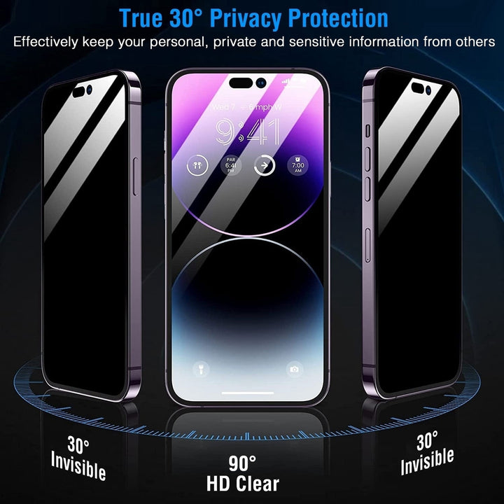 2Pcs Privacy Screen Protectors And 2Pcs Camera Lens Tempered Glass Screen Film Full Coverage Screen Protector Image 12