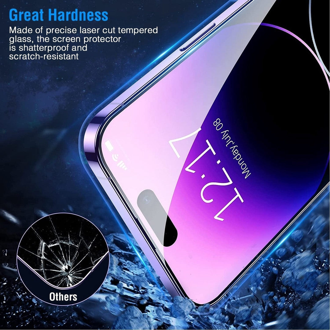 2Pcs Privacy Screen Protectors Tempered Glass Screen Film Full Coverage Screen Protector Image 11