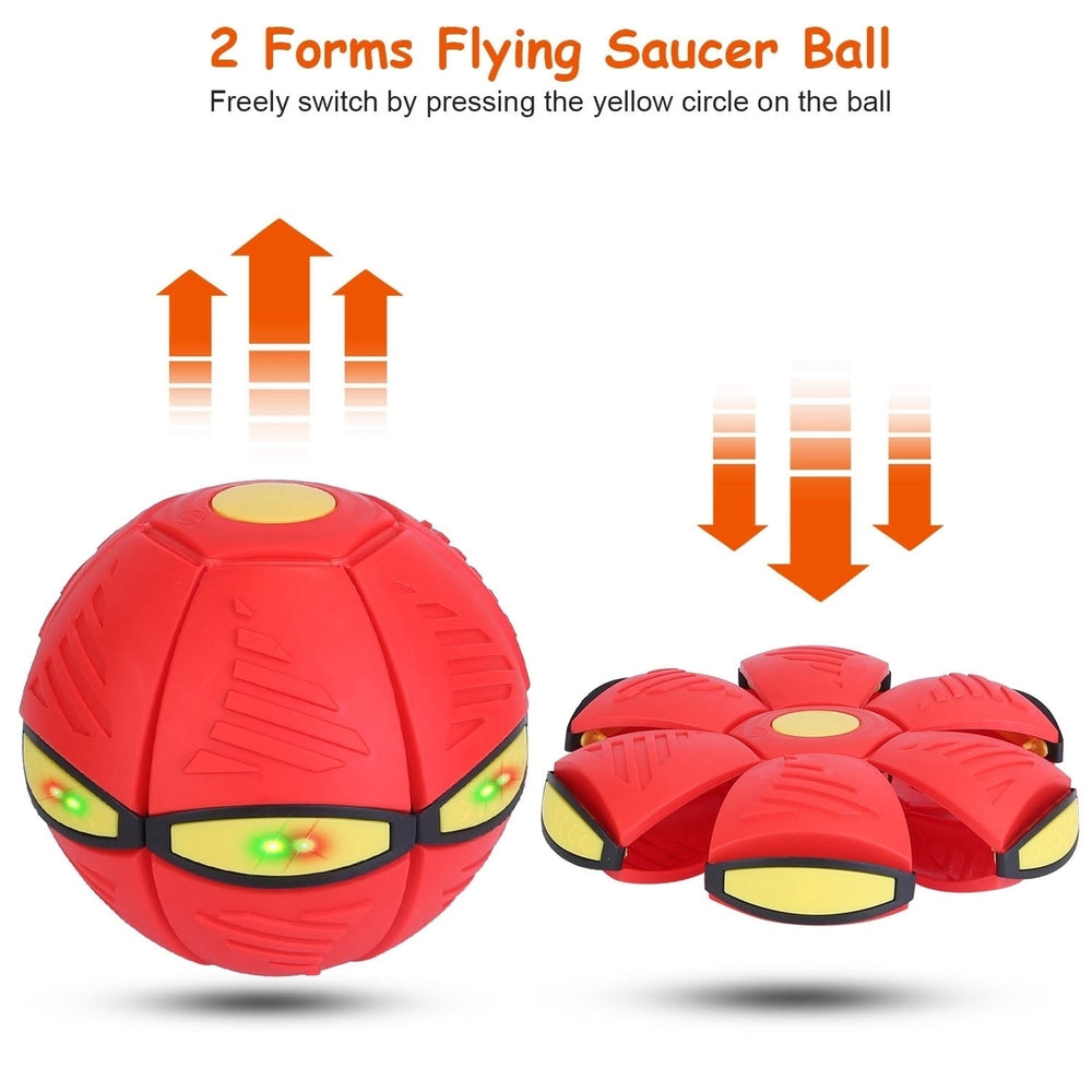 4 Pack Flying Saucer Ball Electric Colorful Flying Toy UFO Ball with LED Lights for Pet Children Outdoor Toy Image 2