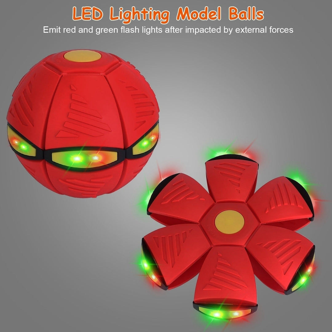 4 Pack Flying Saucer Ball Electric Colorful Flying Toy UFO Ball with LED Lights for Pet Children Outdoor Toy Image 3