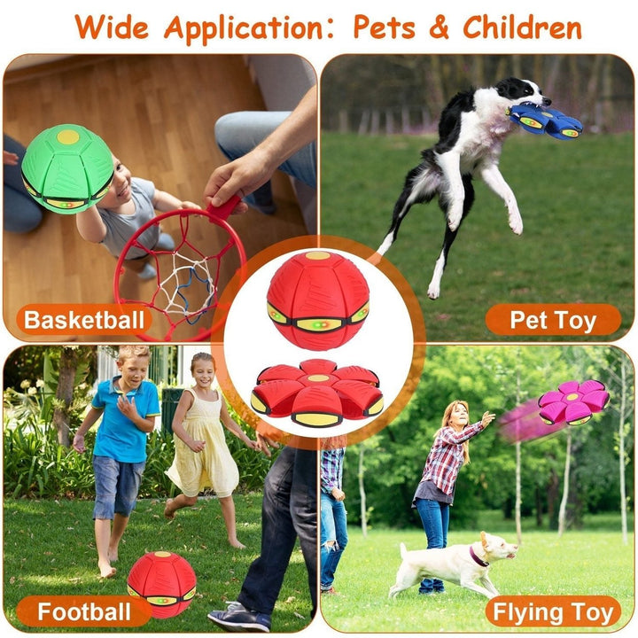 4 Pack Flying Saucer Ball Electric Colorful Flying Toy UFO Ball with LED Lights for Pet Children Outdoor Toy Image 4