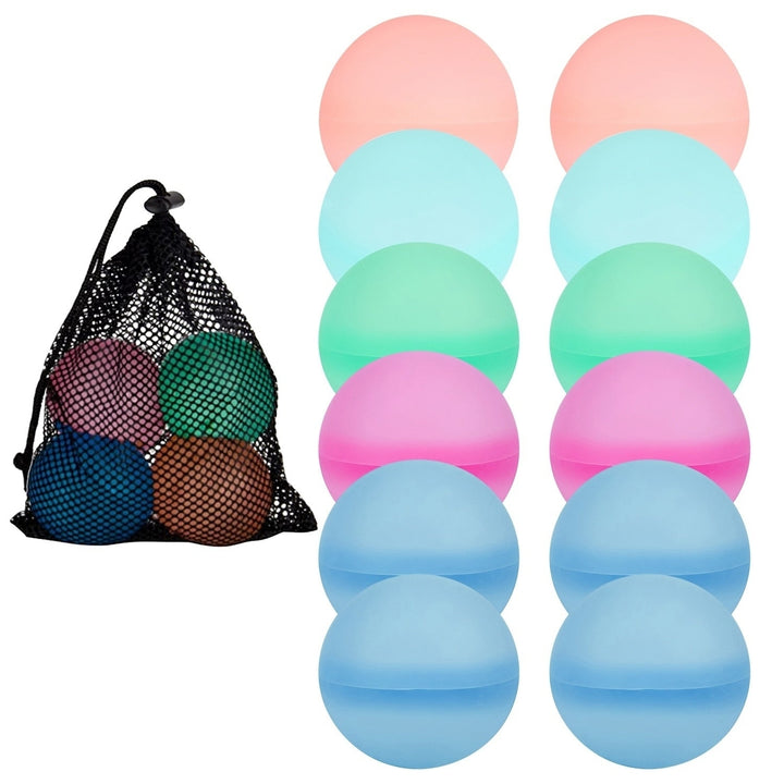 12Pcs Reusable Water Balloons Refillable Silicond Water Bombs for Water Games Water Balls for Summer Fun Image 1