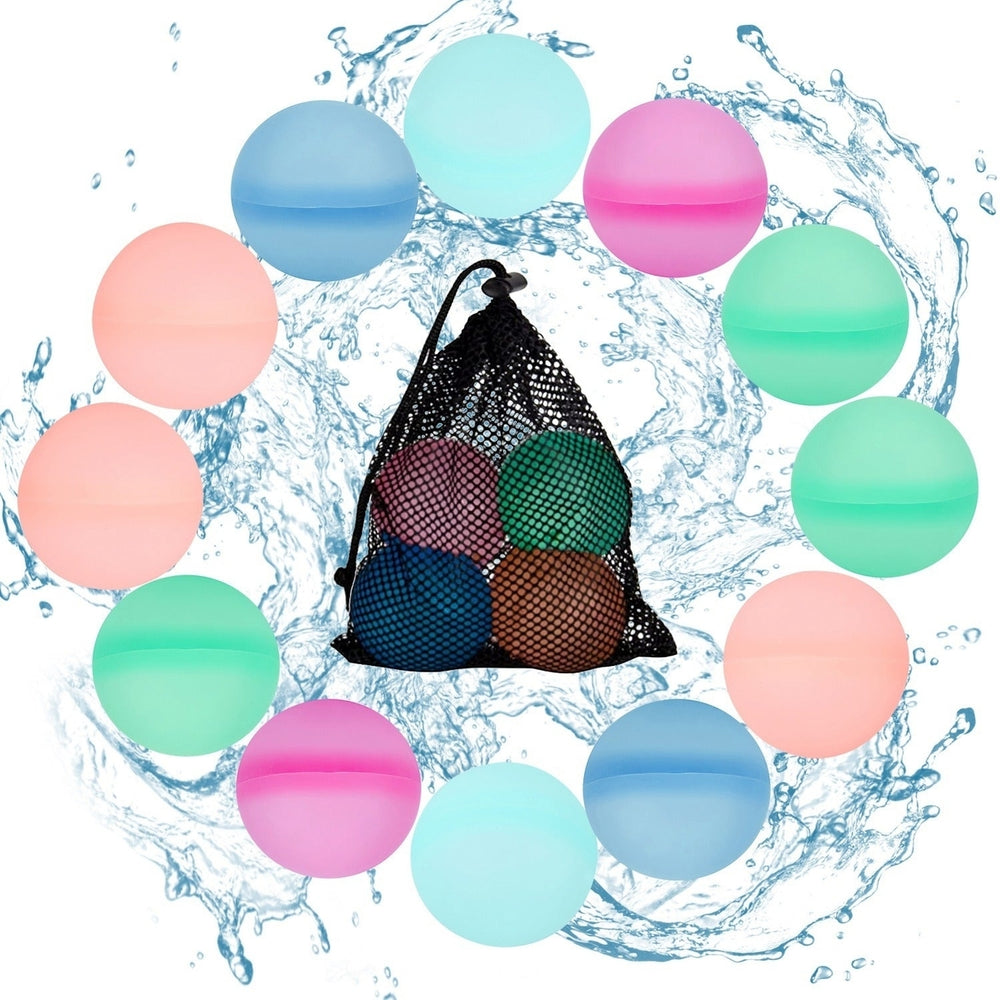 12Pcs Reusable Water Balloons Refillable Silicond Water Bombs for Water Games Water Balls for Summer Fun Image 2