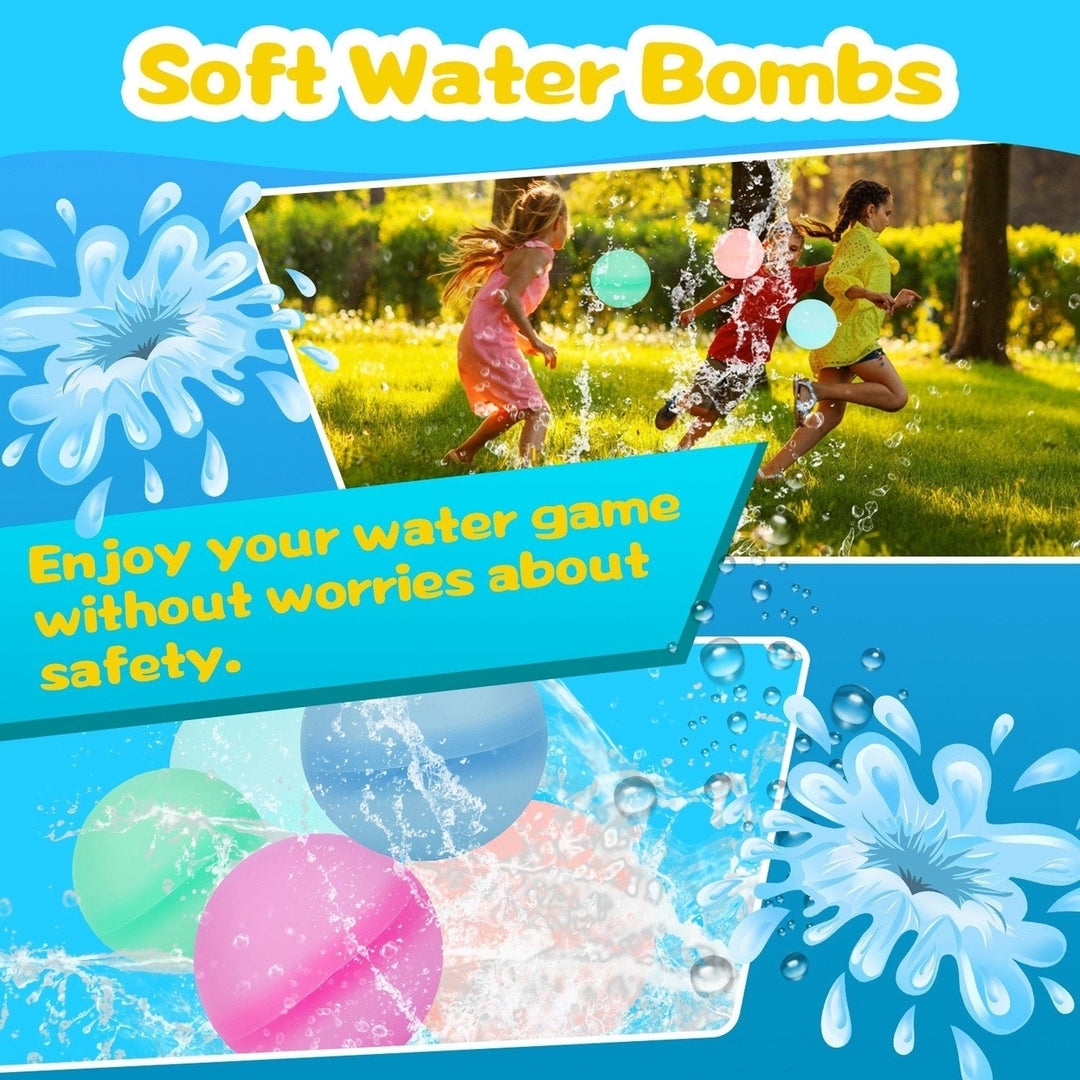 12Pcs Reusable Water Balloons Refillable Silicond Water Bombs for Water Games Water Balls for Summer Fun Image 6