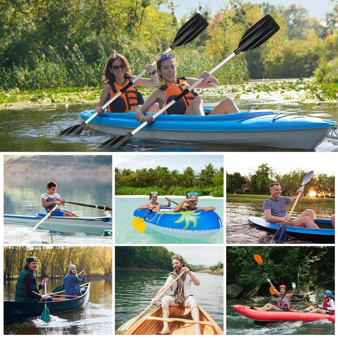 2Pcs Kayak Paddles Aluminum Alloy Detachable Canoe Paddle Boat Oars for Kayaking Boating Oar Fishing Image 7