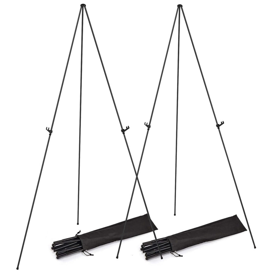 2 Pack Easel Stand for Display 61in Collapsible A Frame Tripod Easel Iron Alloy Drawing Stand with 2 Carry Bags for Image 1