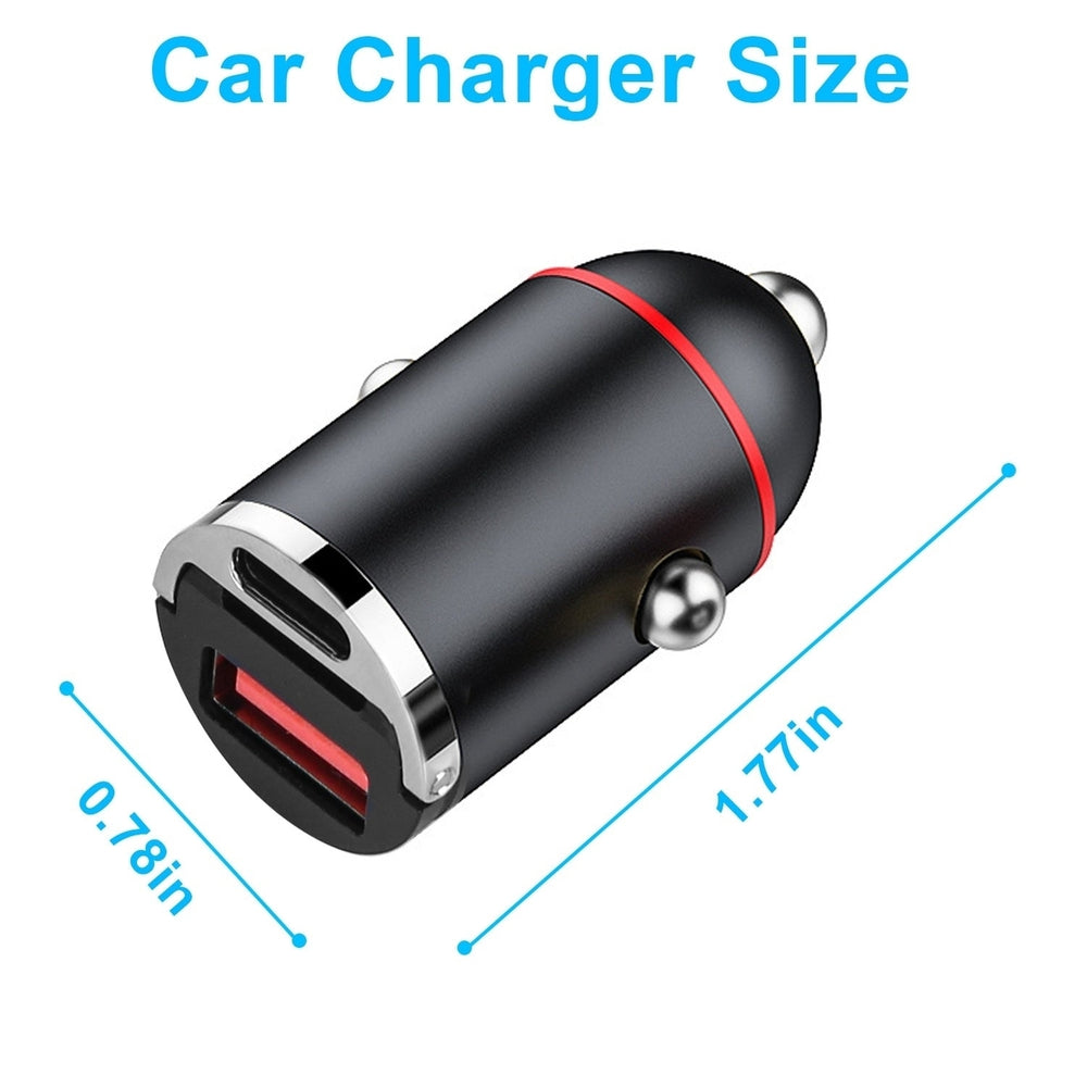 2Pcs 100W USB Car Charger QC4.0 PD3.0 USB Fast Charging Adapter Dual Port Car Cigarette Lighter Work with iPhone14 13 12 Image 2