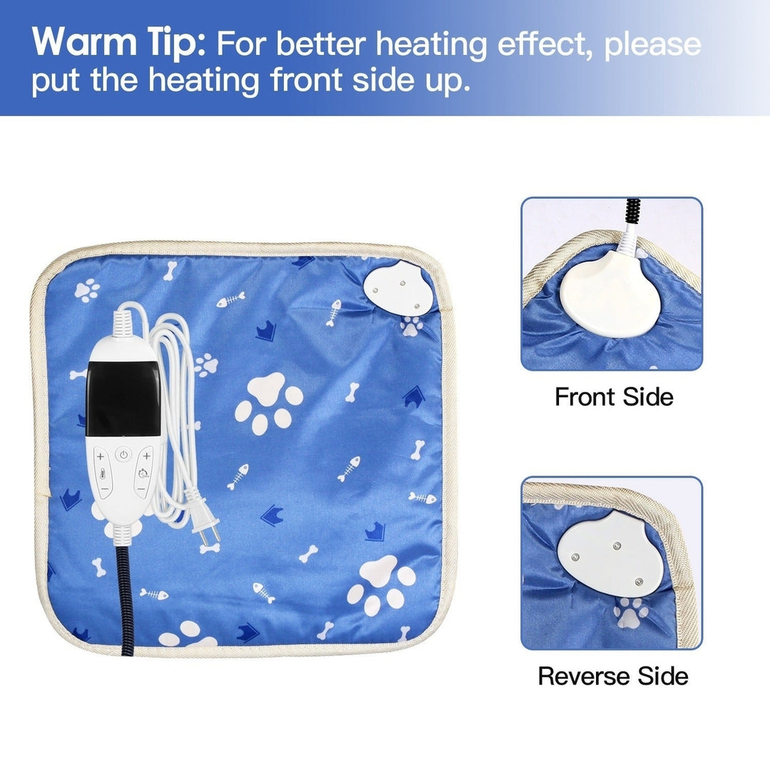 Pet Heating Pad Electric Dog Cat Heating Mat Waterproof Warming Blanket with Adjustable Temperature 0 to 12 Timer Image 9