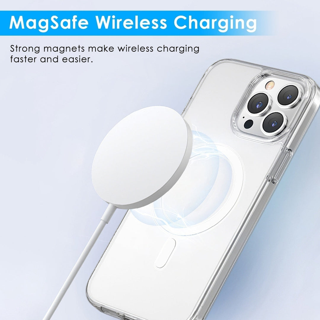Magnetic Clear Phone Case Shockproof Transparent Phone Cover with Strong Magnet Absorption MagSafe Image 11