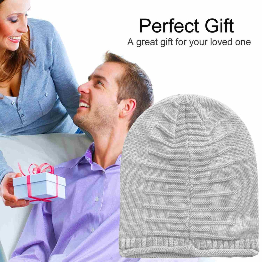 Unisex Knit Beanie Hat Winter Warm Hat Slouchy Baggy Hats Skull Cap 5 Colors Image 12