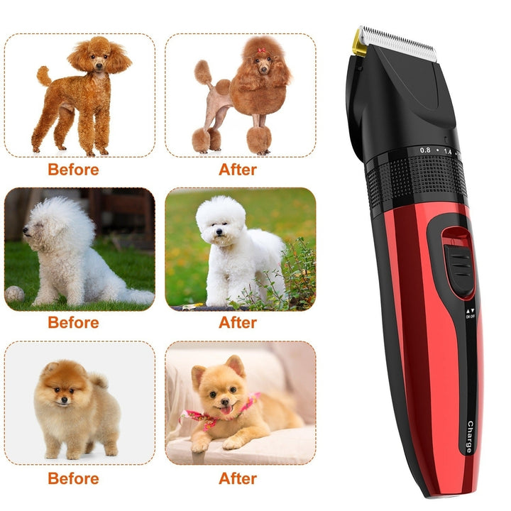 Pet Grooming Kit Rechargeable Cordless Dog Grooming Clippers Low Noise Electric Dog Trimmer Shaver Hair Cutter with 4 Image 4