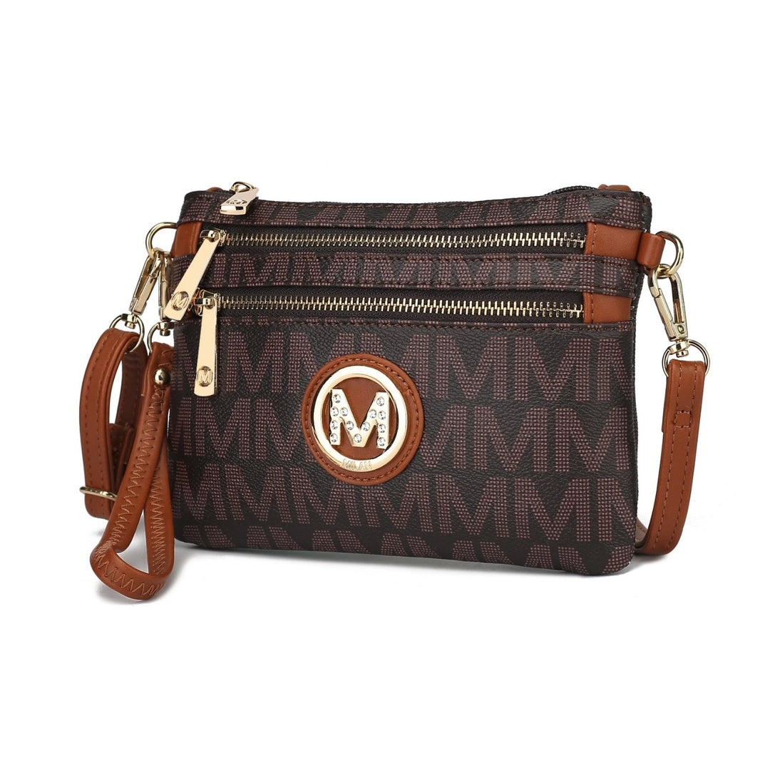 MKF Collection Geneve M Signature Crossbody Handbag & Wristlet by Mia K. Image 1