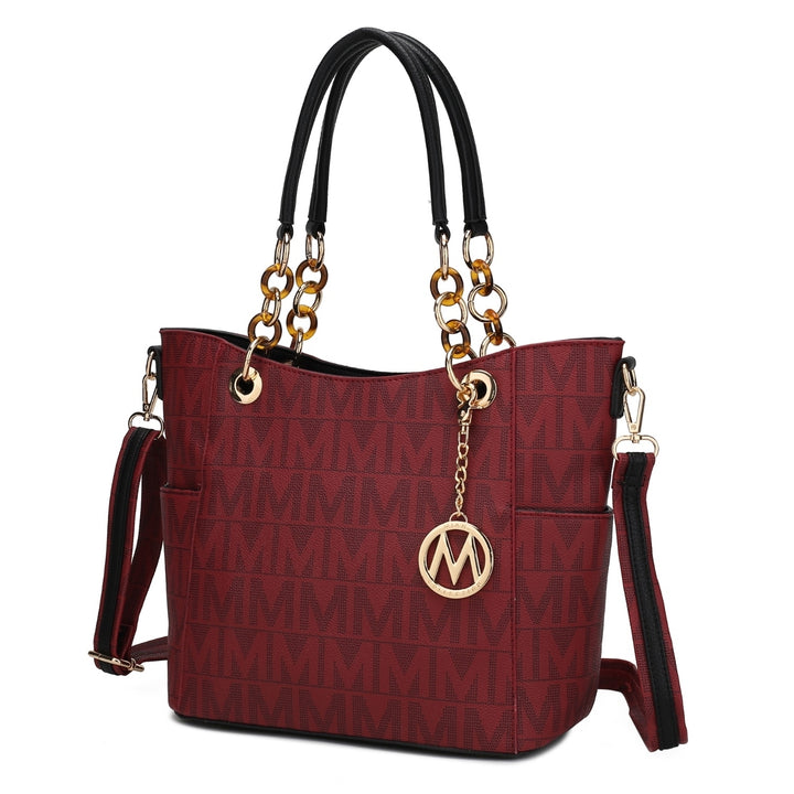 MKF Collection Kissaten Milan Multi-Functional Shoulder Bga M Signature Tote Handbag by Mia K. Image 4