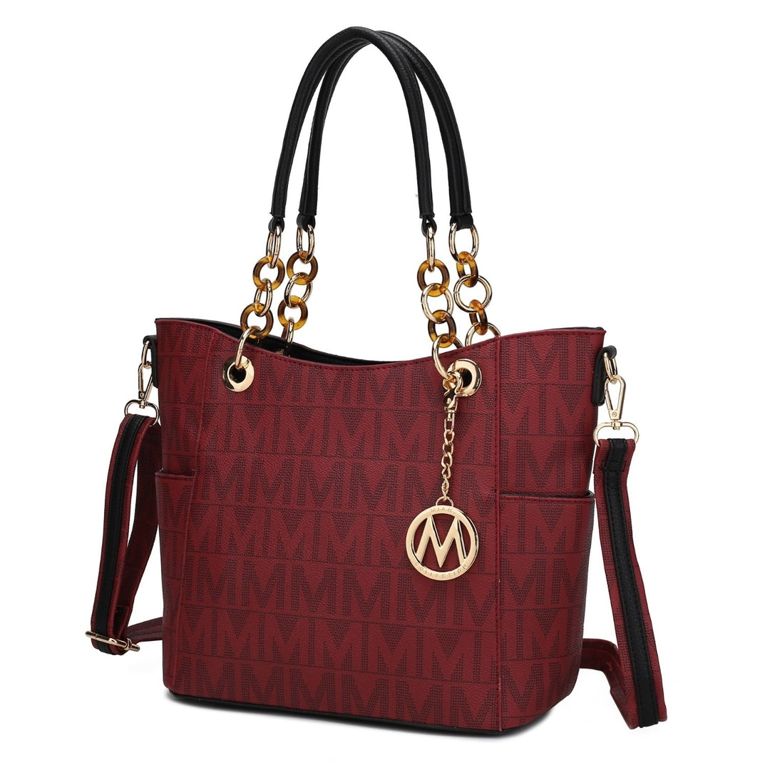 MKF Collection Kissaten Milan Multi-Functional Shoulder Bga M Signature Tote Handbag by Mia K. Image 1