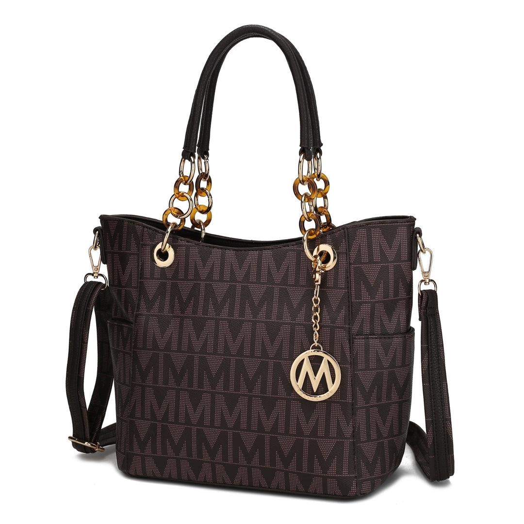 MKF Collection Kissaten Milan Multi-Functional Shoulder Bga M Signature Tote Handbag by Mia K. Image 4