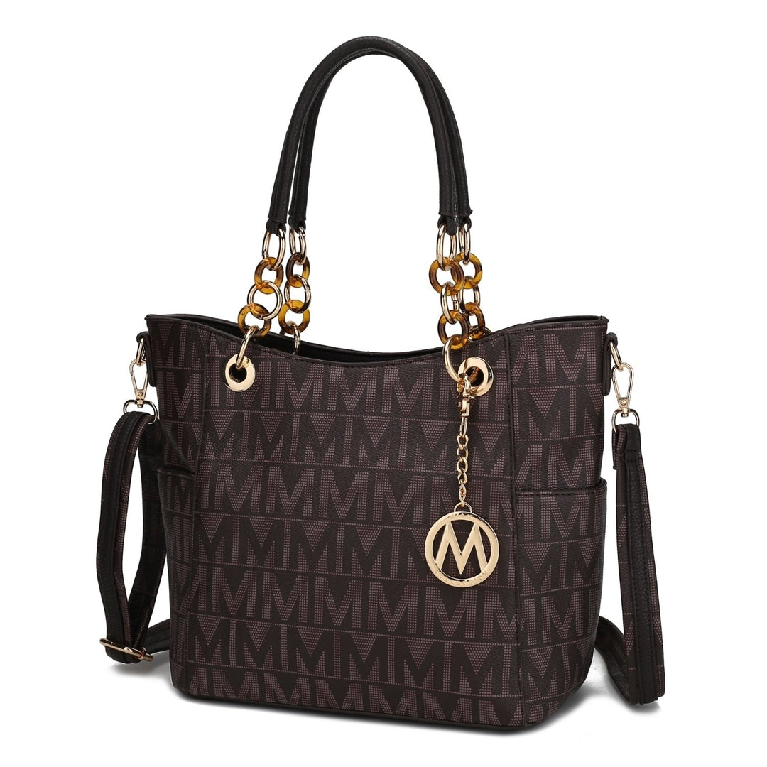 MKF Collection Kissaten Milan Multi-Functional Shoulder Bga M Signature Tote Handbag by Mia K. Image 1