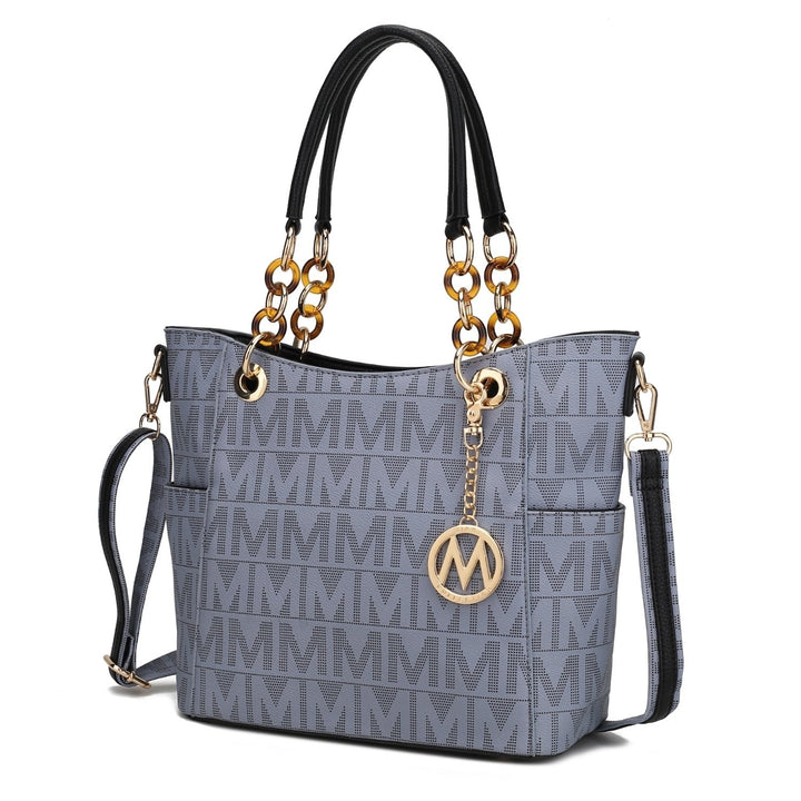 MKF Collection Kissaten Milan Multi-Functional Shoulder Bga M Signature Tote Handbag by Mia K. Image 6