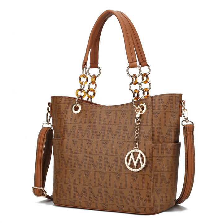 MKF Collection Kissaten Milan Multi-Functional Shoulder Bga M Signature Tote Handbag by Mia K. Image 10