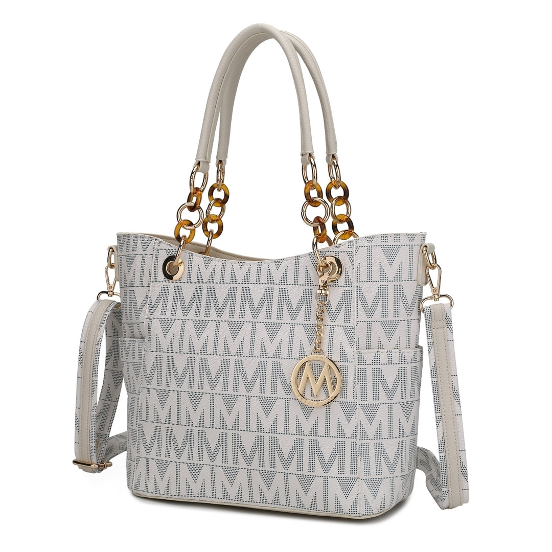 MKF Collection Kissaten Milan Multi-Functional Shoulder Bga M Signature Tote Handbag by Mia K. Image 11