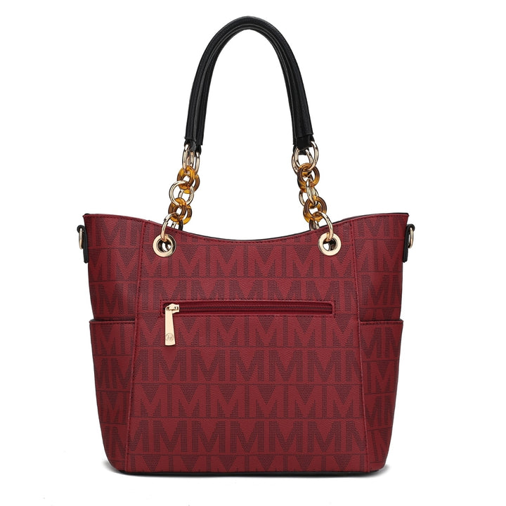 MKF Collection Kissaten Milan Multi-Functional Shoulder Bga M Signature Tote Handbag by Mia K. Image 12