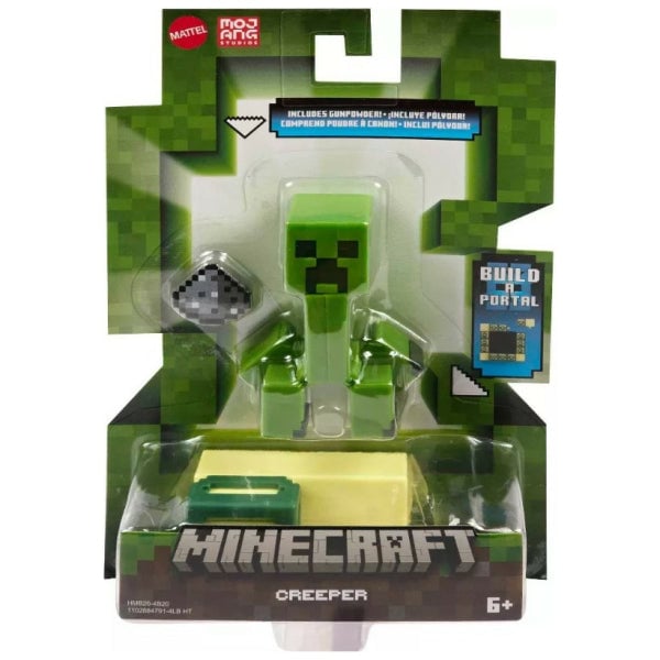 Minecraft Creeper Build-a-Portal Figure Interactive Toy Explore Worlds Image 1