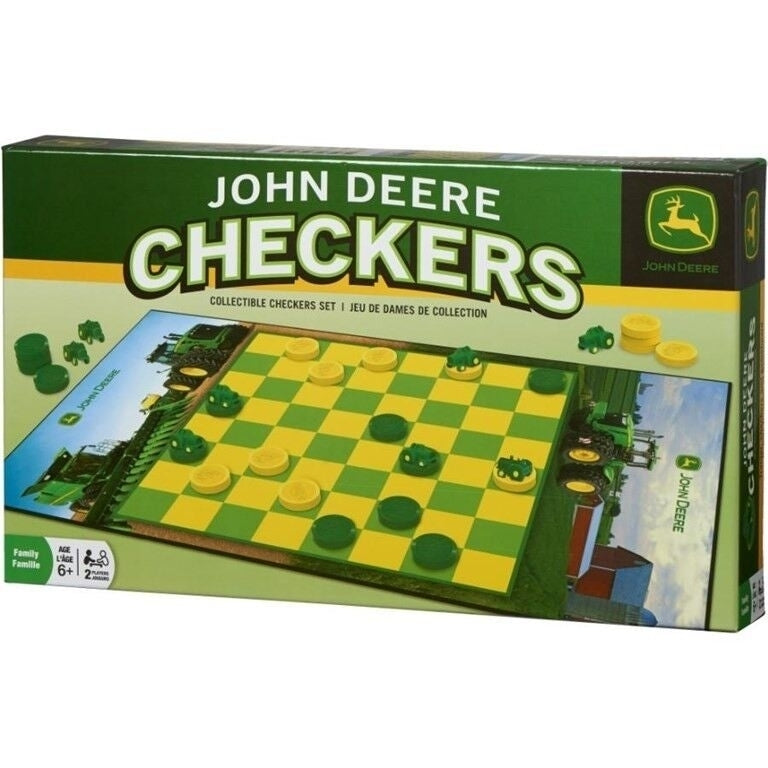 John Deere Classic Checkers Board Game Image 1