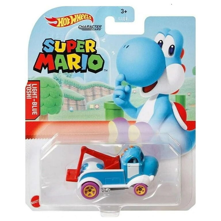 Hot Wheels Super Mario Light Blue Yoshi Character Cars Image 1