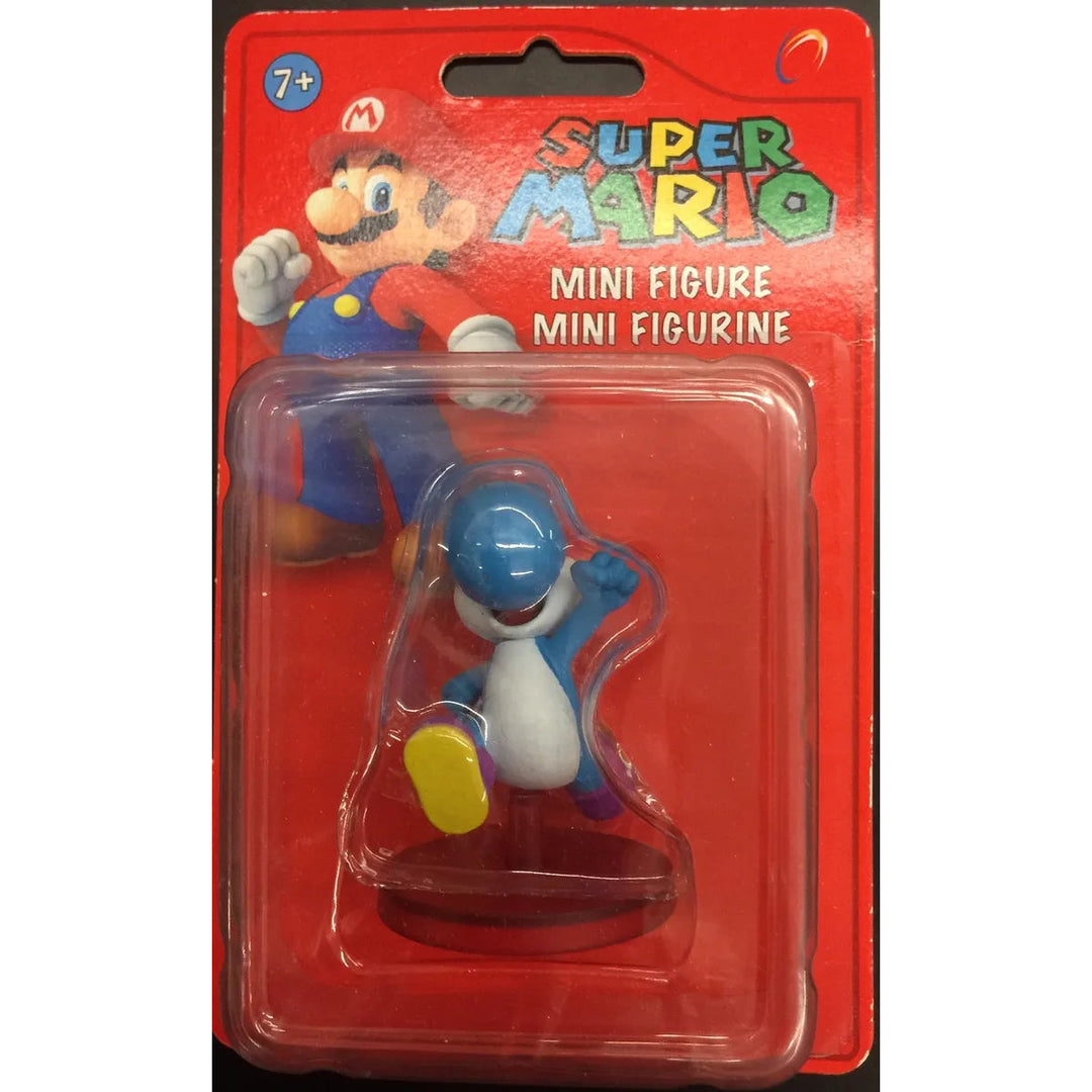 Nintendo Super Mario Bros. Wave 1 2 inch Blue Yoshi Mini Figure Image 1