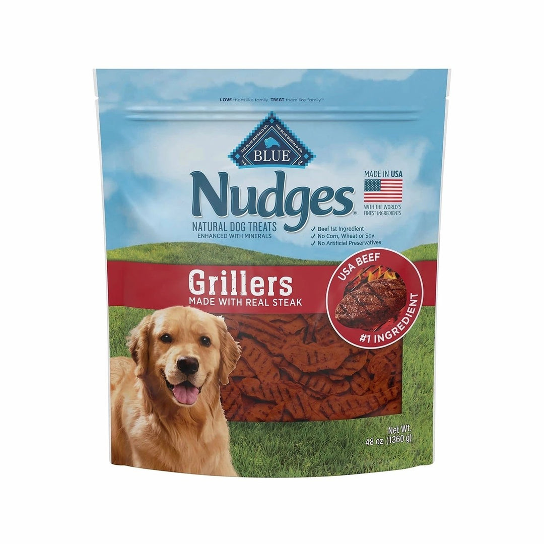 Blue Buffalo Nudges Grillers Natural Dog Treats Steak Flavored (48 Ounce) Image 1