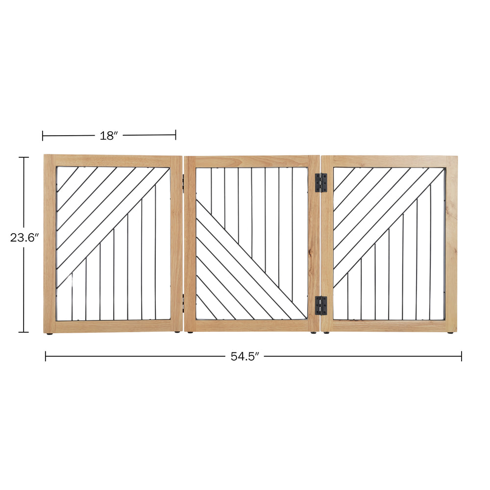 Pet Gate - Indoor Folding Dog Gate for Stairs or Doorways - Freestanding Pet Fence for Cats and Dogs Image 2